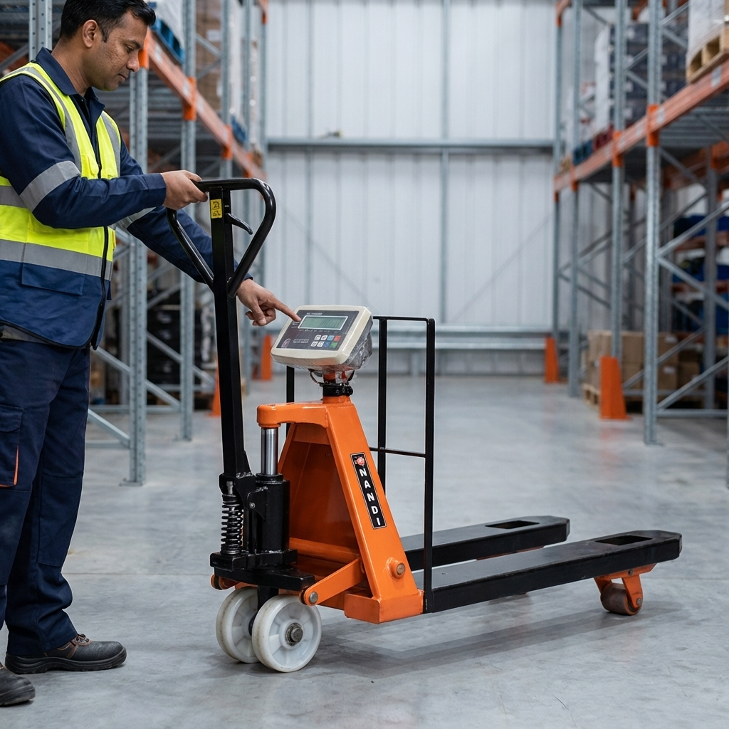 Hydraulic Pallet Truck with Weighing Scale, view 3
