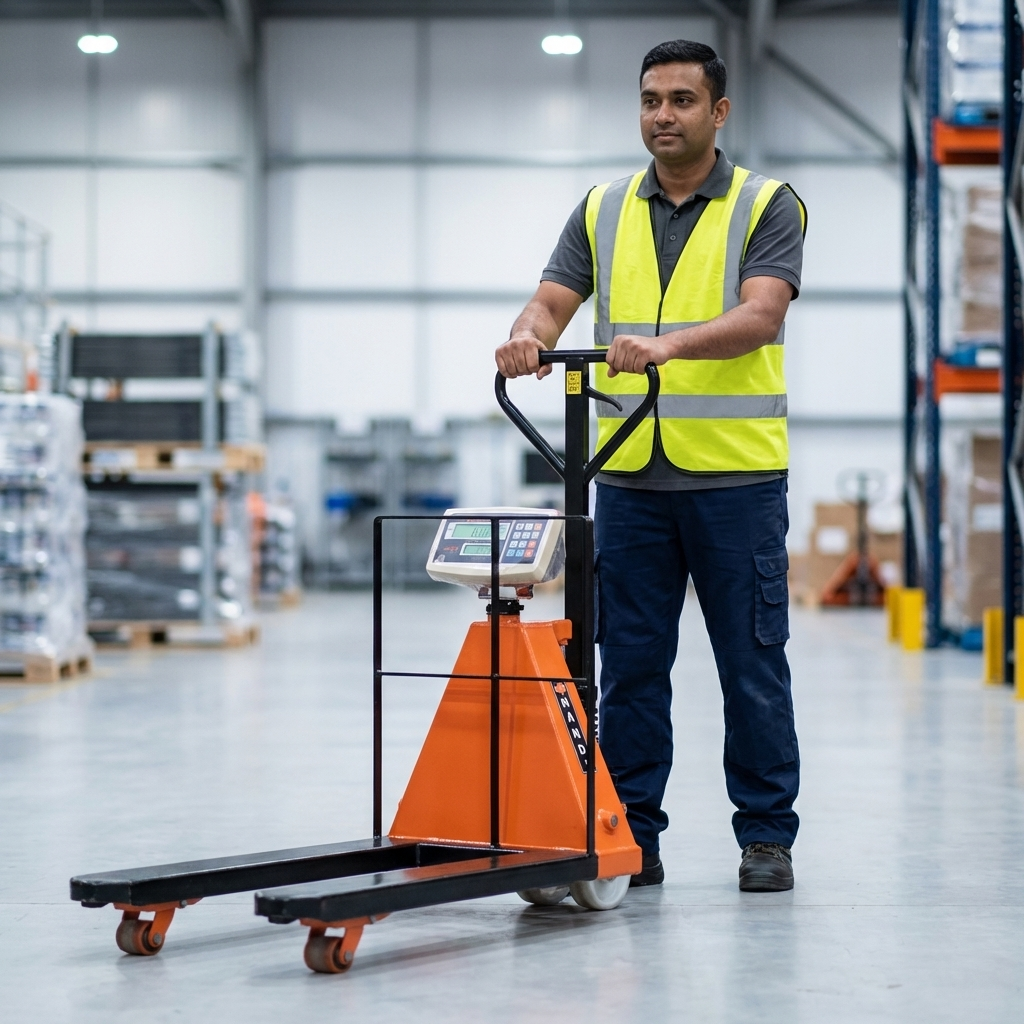 Hydraulic Pallet Truck with Weighing Scale, view 4
